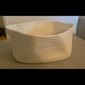 White Woven Storage Basket